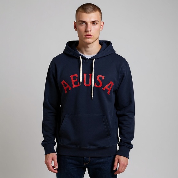 AMERICAN EAGLE Navy Hoodie for Men XXL flex sport lightweight cozy - Picture 1 of 6